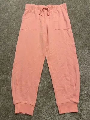 NWT Women’s Mid Rise Jogger Joggers Pants Coral Pink Size M thumbnail 4