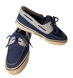 Sperry Top-Sider Seer Sucker Blue Stripes Deck Boat Casual Shoes Women’s US 7 thumbnail 2