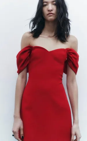 ZARA Red Sweetheart Dress thumbnail 2