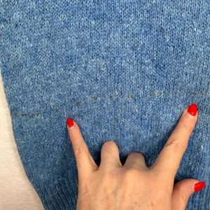 Vintage Heidi Large Sweater Vest Blue Silk Angora Blend Sleeveless Knit Retro thumbnail 5
