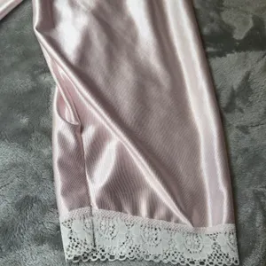 Vintage Jessica Alexander Womens Size XL Pink Satin Nightgown Embroidered Lace thumbnail 6