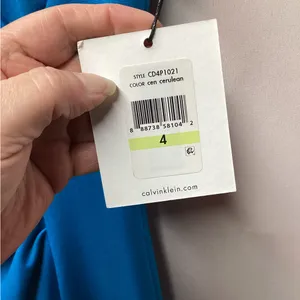 Calvin Klein sleeveless ruched dress. Deep turquoise blue. Size 4 NWT thumbnail 10