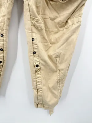 Free People Women's Can't Compare Slouch Cargo Pants Tan Size Large thumbnail 5