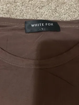 White Fox Brown Crew Neck Tee thumbnail 3