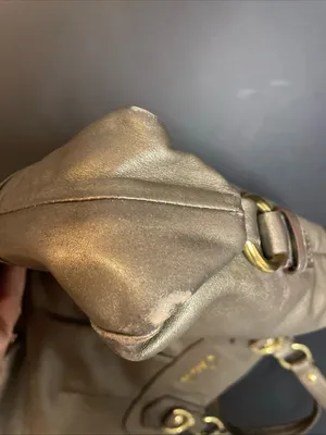 Coach Ashley Satchel Style F15513 Metallic Bronze Leather Carryall Shoulder Bag thumbnail 7