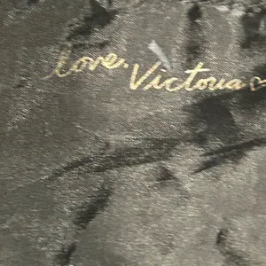 Victoria's Secret Black and Red Canvas Tote thumbnail 8