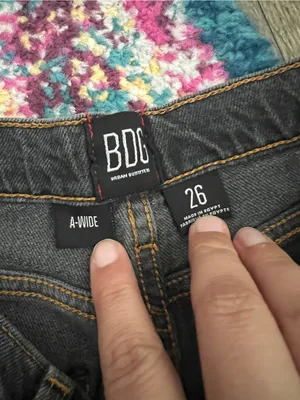 Bdg black wide a wide jeans size 26 thumbnail 7