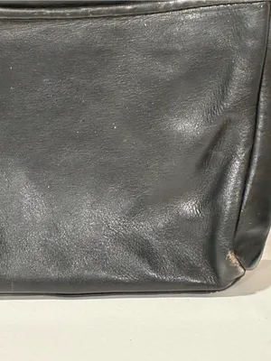Givenchy Paris Black Soft Genuine Leather Clutch Purse Pouch Gold Hardware thumbnail 2