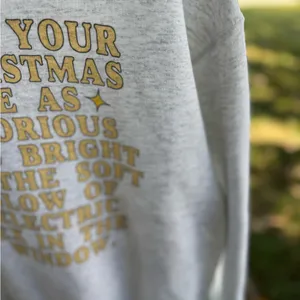 Hanes EcoSmart Grey‎ sweatshirt with Festive Print thumbnail 4