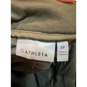 Athleta Womens Size 8 Petite Trekkie Jogger Pants Dark Green Zipper Pockets High thumbnail 9
