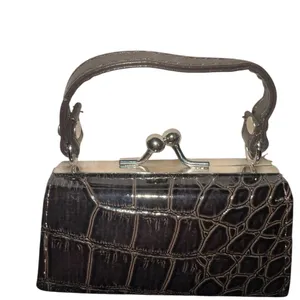 Dark brown Crocodile-Embossed mini Women's Bag style lipstick holder! thumbnail 3
