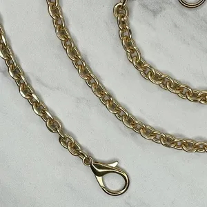 Gold Tone Chain Link Purse Strap Replacement Handbag Shoulder Crossbody ✨ thumbnail 2