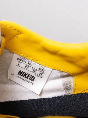 Nike Zoom Blazer Low SB Sneakers 8 White Yellow Skateboarding Cushioned thumbnail 6