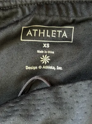 Athleta Black Printed Athletic Mini Skort‎ Skirt Size XS thumbnail 5