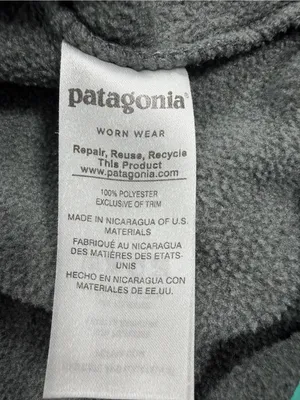 Patagonia Gray Synchilla Fleece with‎ Coral Trim thumbnail 5