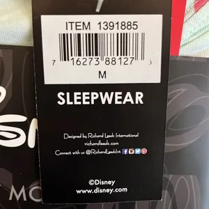 Disney Womens Short Pajama Set with Pockets Aqua in color thumbnail 5