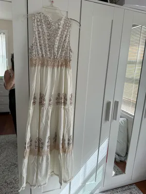 Beige and brown dress Tan Size L thumbnail 2