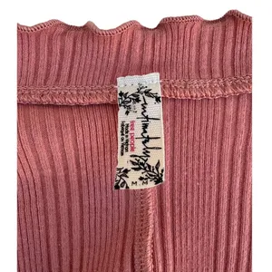 Intimately Free People Fall For You Pink Ruffle Stretch Long Sleeve Shirt Medium thumbnail 5