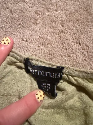 PrettyLittleThing Olive Green Strapless Mini Dress – Size 10 thumbnail 4