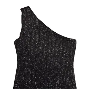 She + Sky Women's One Shoulder Black Sequin Mini Dress Size Small thumbnail 3