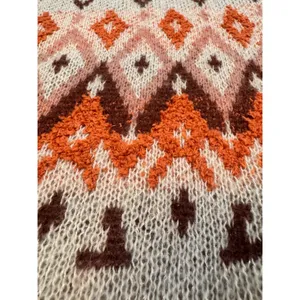 The General Good Fair Isle Collared Sweater Beige Orange Fall Size M NWT thumbnail 7
