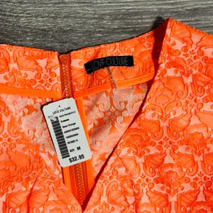 Neon Floral Brocade Fit & Flare Cut Out‎ Sides 0308 thumbnail 6