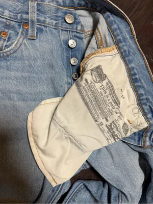 Levi’s 501 Straight Leg Distressed Light Wash Jeans High Rise Button Fly W25 L26 thumbnail 6