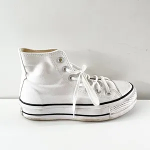 Converse Chuck Taylor High Top Lace Up Platform Sneakers White 6 thumbnail 3