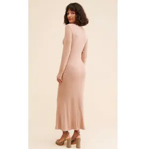 Elliatt Bajan Knit Pullover Maxi Dress Nude Size Small NWT thumbnail 3