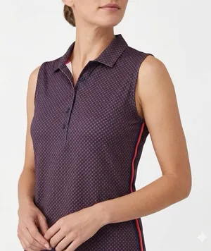 Peter Millar Womens Sleeveless Golf Polo Top L UPF 50 Performance Stretch Large thumbnail 1
