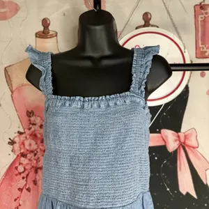 NWT J. Crew Chambray Smocked Tiered Cotton Sun Dress Sz S thumbnail 4