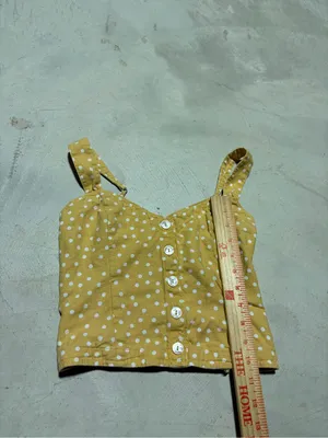 Abercrombie & fitch Women’s Yellow Polka Dot Button-Front tank Top XS thumbnail 3