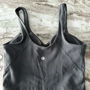 Colorfulkoala Dark Gray Ribbed Crop Top thumbnail 3