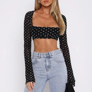 White Fox Boutique Night Lights Embellished Long Sleeve Top Black thumbnail 7