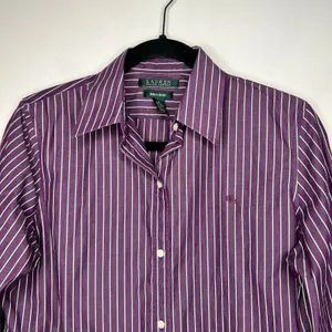 Lauren Ralph Lauren Stripe Button Down Size Medium thumbnail 4
