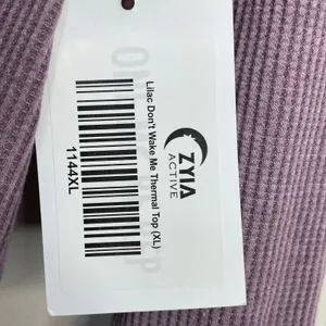 Zyia Dont Wake Me Up Lilac Purple Thermal Waffle Knit Lounge Sleep Top XL new thumbnail 10
