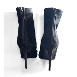 Forever 21‎ Womens Size 9 Black Faux Suede Lace Up High Heel Booties thumbnail 9