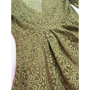 Free People Moonlight Bay Mini Dress Olive Green Sz Small Boho Hippie 70s (f12) thumbnail 5