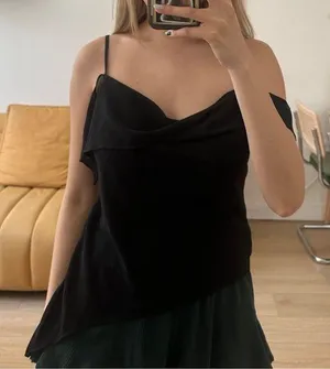 Motel Rocks Black Ruffle Top thumbnail 1
