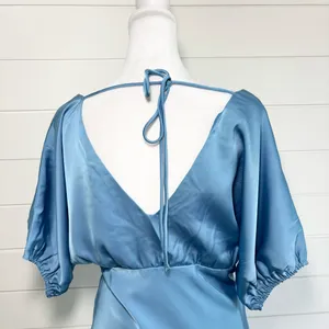 HELLO MOLLY WEDDING TO ATTEND SATIN MAXI DRESS BLUE Elegant Maxi Dress size 6‎ thumbnail 8