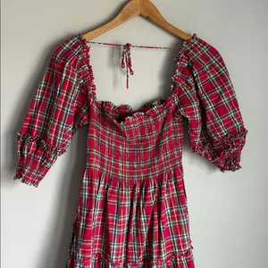 Hill House Red Tartan Nesli Nap Dress XS thumbnail 10