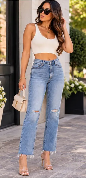 New MOTHER The Hustler Ankle Fray Jeans – Size 32” (Not Plus Size) thumbnail 1
