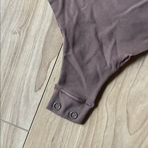 Skims Faux Leather Long Sleeve Bodysuit thumbnail 3