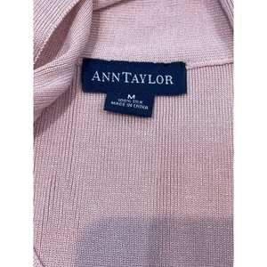 Ann Taylor Pink 100% Silk Sleeveless Tie Mock Neck Top Size M thumbnail 6