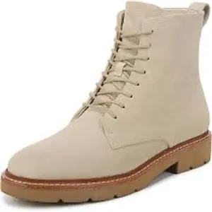 Vince Henderson Suede Lace Up Combat Boots Sand Tan Beige Womens 7.5 M EUR 38‎ thumbnail 1