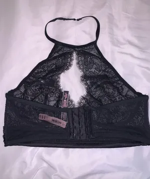 Victoria's Secret Black Halter Neck Bralette Bra Top thumbnail 2