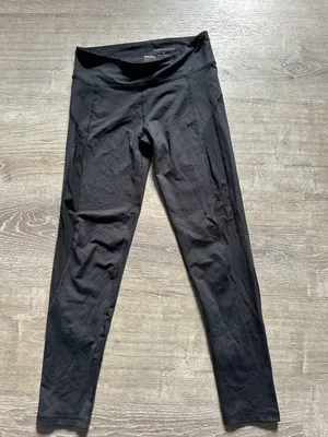 Aeropostale Mesh Cut Out Black Leggings thumbnail 1