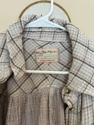 Free People We the Free plaid Cardiff tunic top thumbnail 5