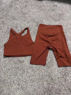 Girlfriend Collective shorts and tank set size XS thumbnail 2