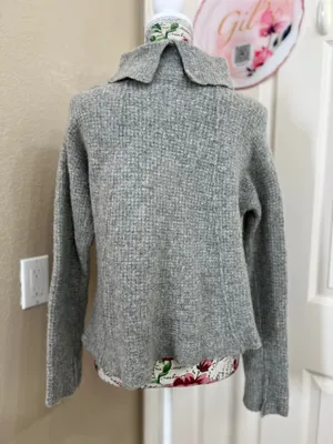 Free People gray wool sweater size M thumbnail 3